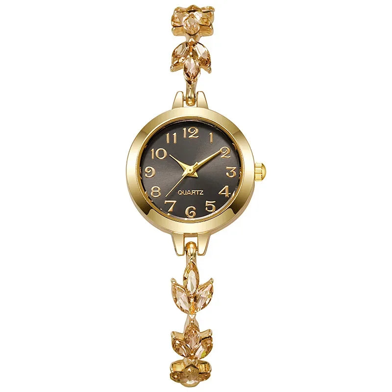 Elegant Women’s Quartz Watch – Luxury Rhinestone Bracelet Watch Gift