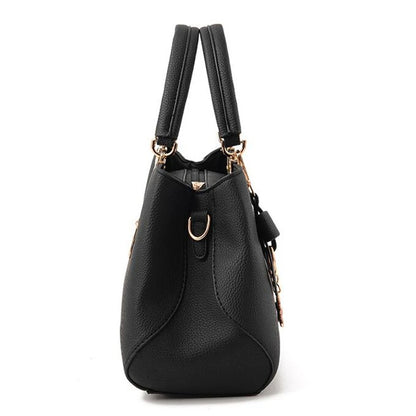 Luxury Women's Shoulder Bag – Embroidered Large Capacity Tote with Tassel