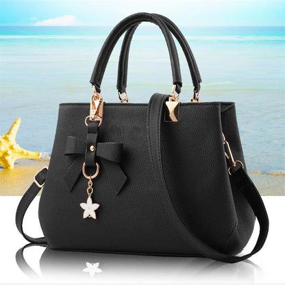 Luxury Women's Shoulder Bag – Embroidered Large Capacity Tote with Tassel