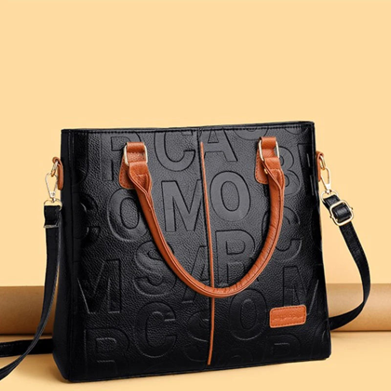 Noverlla™ Luxury Everyday Tote – Large Capacity PU Leather Crossbody Bag for Modern Women
