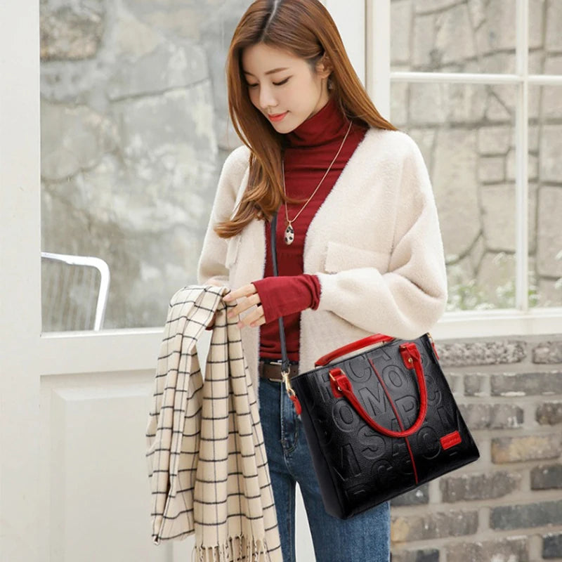 Noverlla™ Luxury Everyday Tote – Large Capacity PU Leather Crossbody Bag for Modern Women