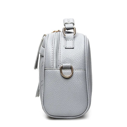 Luxury Women's Shoulder Bag – Embroidered Large Capacity Tote with Tassel
