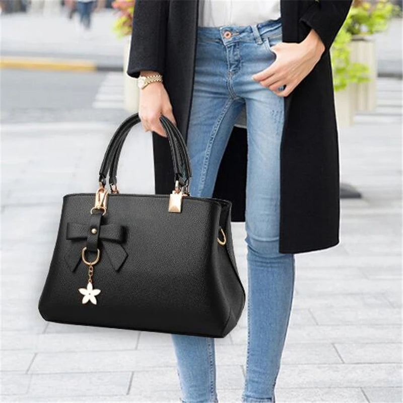 Luxury Women's Shoulder Bag – Embroidered Large Capacity Tote with Tassel