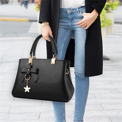 Luxury Women's Shoulder Bag – Embroidered Large Capacity Tote with Tassel