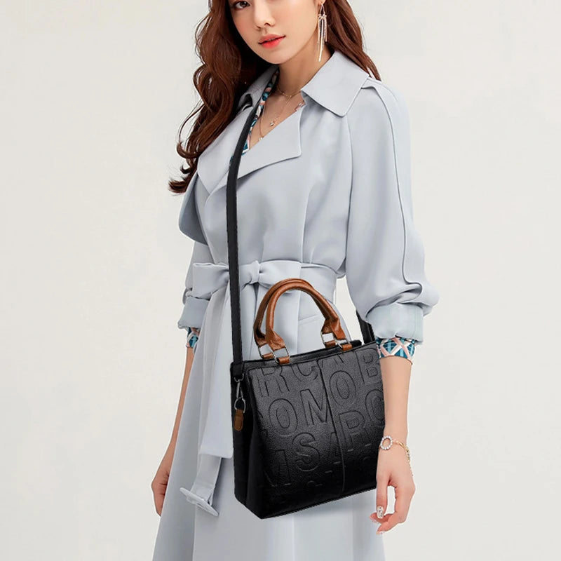 Noverlla™ Luxury Everyday Tote – Large Capacity PU Leather Crossbody Bag for Modern Women