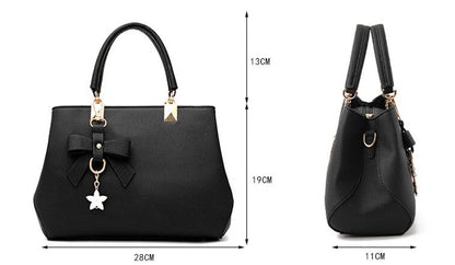 Luxury Women's Shoulder Bag – Embroidered Large Capacity Tote with Tassel