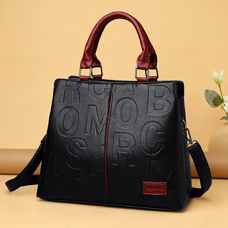 Noverlla™ Luxury Everyday Tote – Large Capacity PU Leather Crossbody Bag for Modern Women