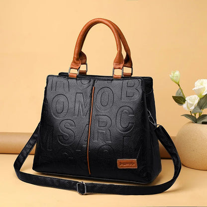 Noverlla™ Luxury Everyday Tote – Large Capacity PU Leather Crossbody Bag for Modern Women