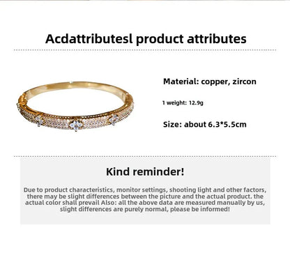 Luxury Cubic Zirconia Bangle Bracelet – Gold Silver Plated Women Jewelry | Noverlla
