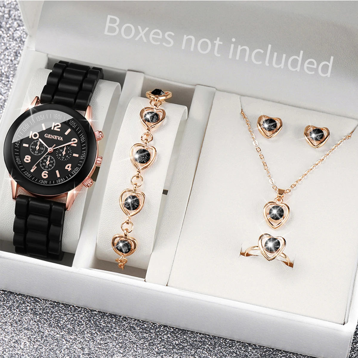Noverlla™ Elegant 6-Piece Watch & Jewelry Set – The Perfect Gift for Her ✨
