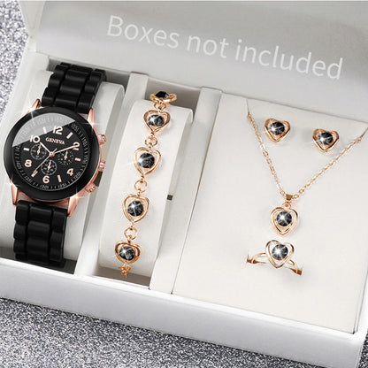 Noverlla™ Elegant 6-Piece Watch & Jewelry Set – The Perfect Gift for Her ✨