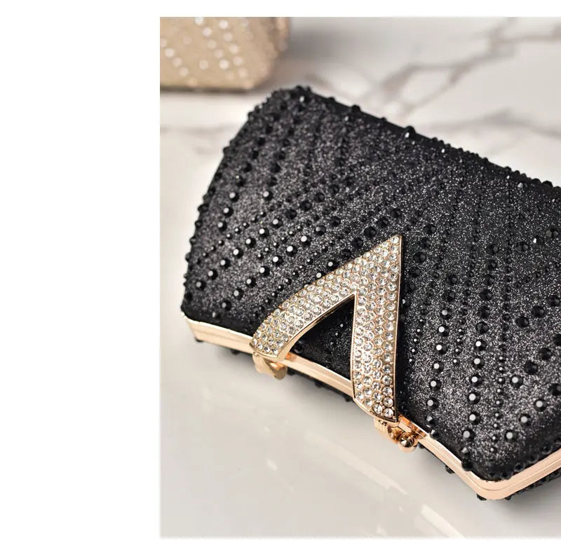 Diamond Rhinestone Shoulder & Crossbody Bag – Women Luxury Wedding Handbag