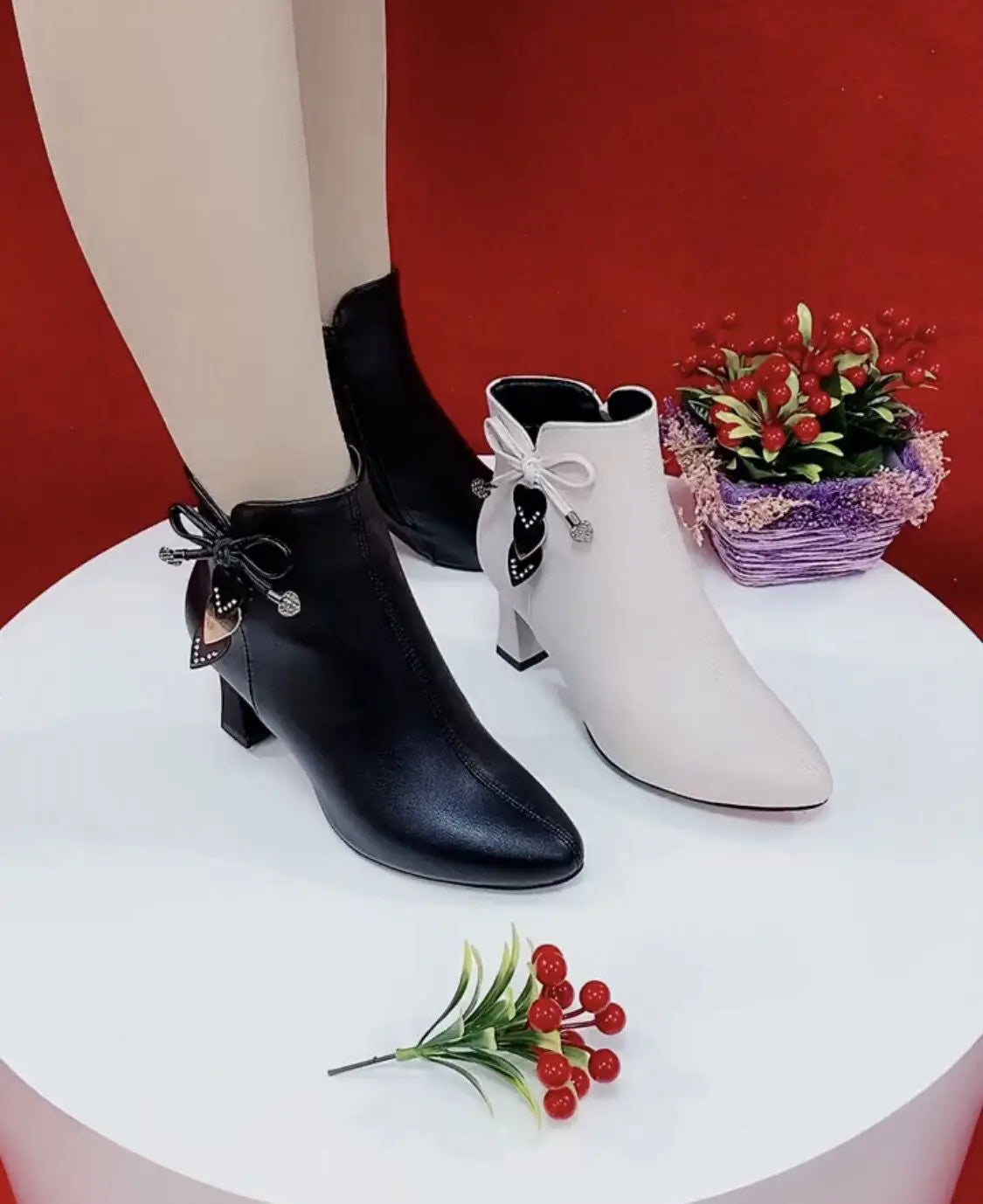 Noverlla™ Chic High Heel Boots – Stylish Women's Ankle Boots