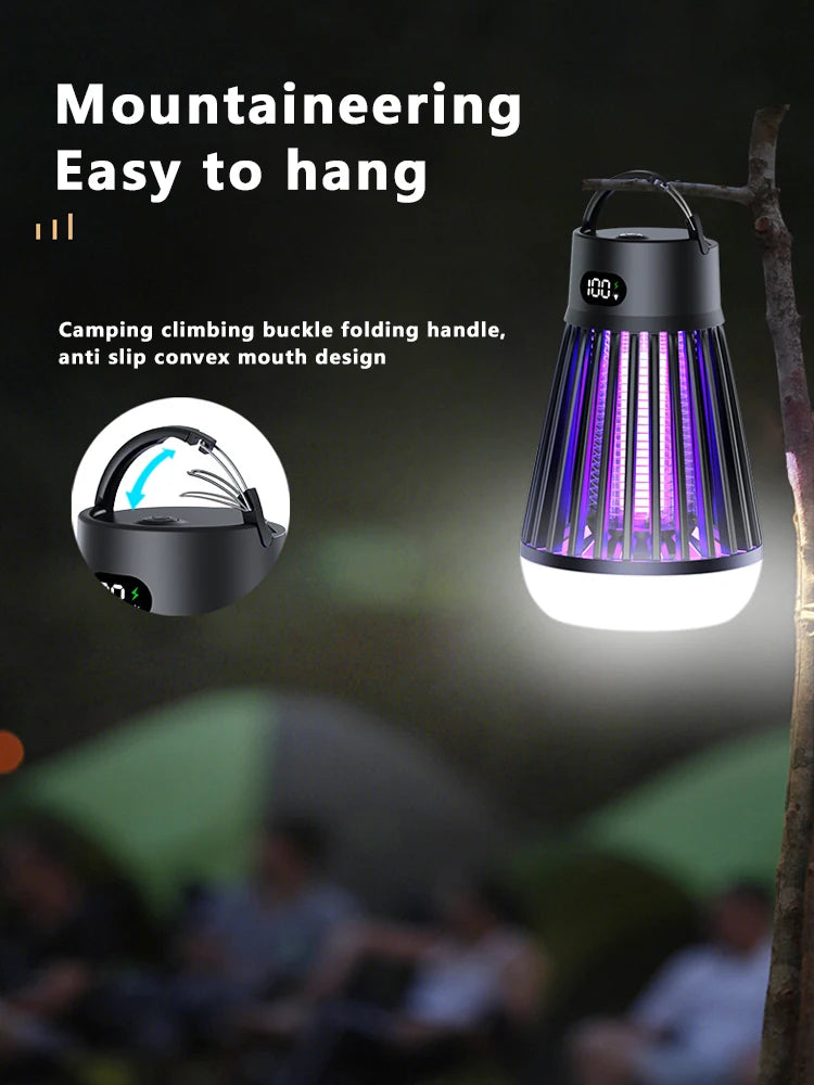 **Noverlla™ USB Rechargeable 2-in-1 Electric Mosquito Killer Lamp – Portable Indoor & Outdoor Bug Zapper**