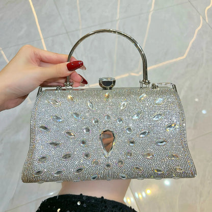 Noverlla Crystal Rhinestone Handbag – Elegant Chain Shoulder & Evening Bag