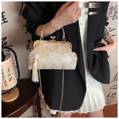 Luxury Glitter Clutch Bag for Women – Evening Party & Wedding Handbag with Chain