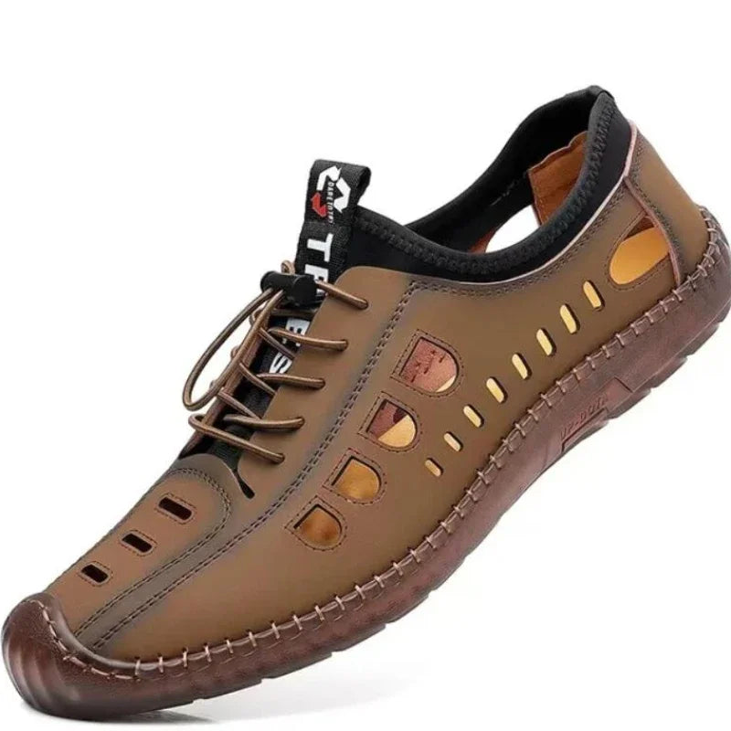 Noverlla™ Men's Leather Sandals – Breathable Non-Slip Summer Outdoor Shoes