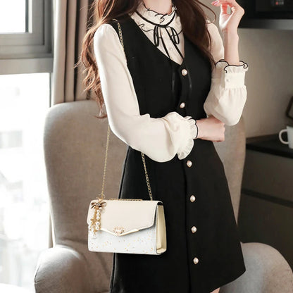 Luxury Sequin Chain Shoulder Bag for Women – Elegant Bow Fashion Handbag