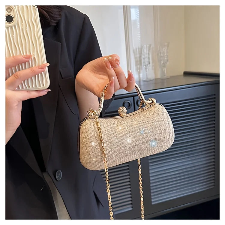 Noverlla Rhinestone Evening Clutch – Luxury Mini Chain Party Bag