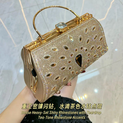 Noverlla Crystal Rhinestone Handbag – Elegant Chain Shoulder & Evening Bag