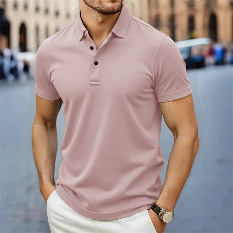 Noverlla™ Modern Casual Polo Shirt – Lightweight Breathable Summer Top for Men