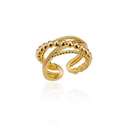 Noverlla™ Luxury Gold Stainless Steel Ring | Timeless Elegance for Women