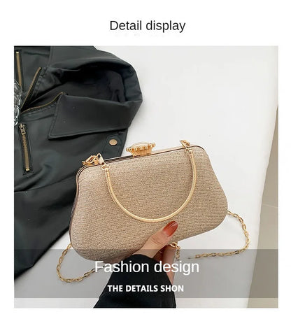 Luxury Glitter Clutch Bag for Women – Evening Party & Wedding Handbag with Chain