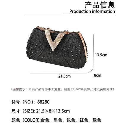Diamond Rhinestone Shoulder & Crossbody Bag – Women Luxury Wedding Handbag