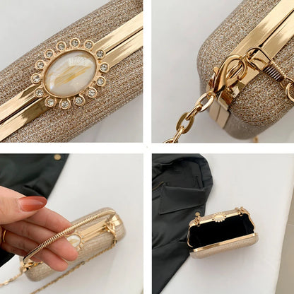 Luxury Glitter Clutch Bag for Women – Evening Party & Wedding Handbag with Chain