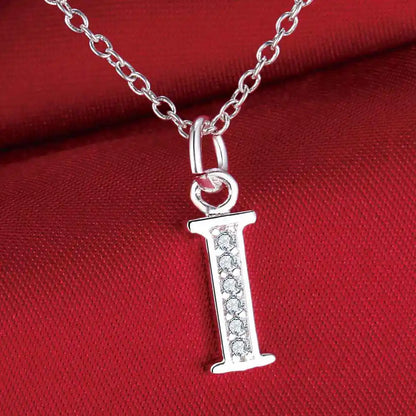 Noverlla 925 Sterling Silver Initial Necklace – Zircon Zirconia Pendant for Women
