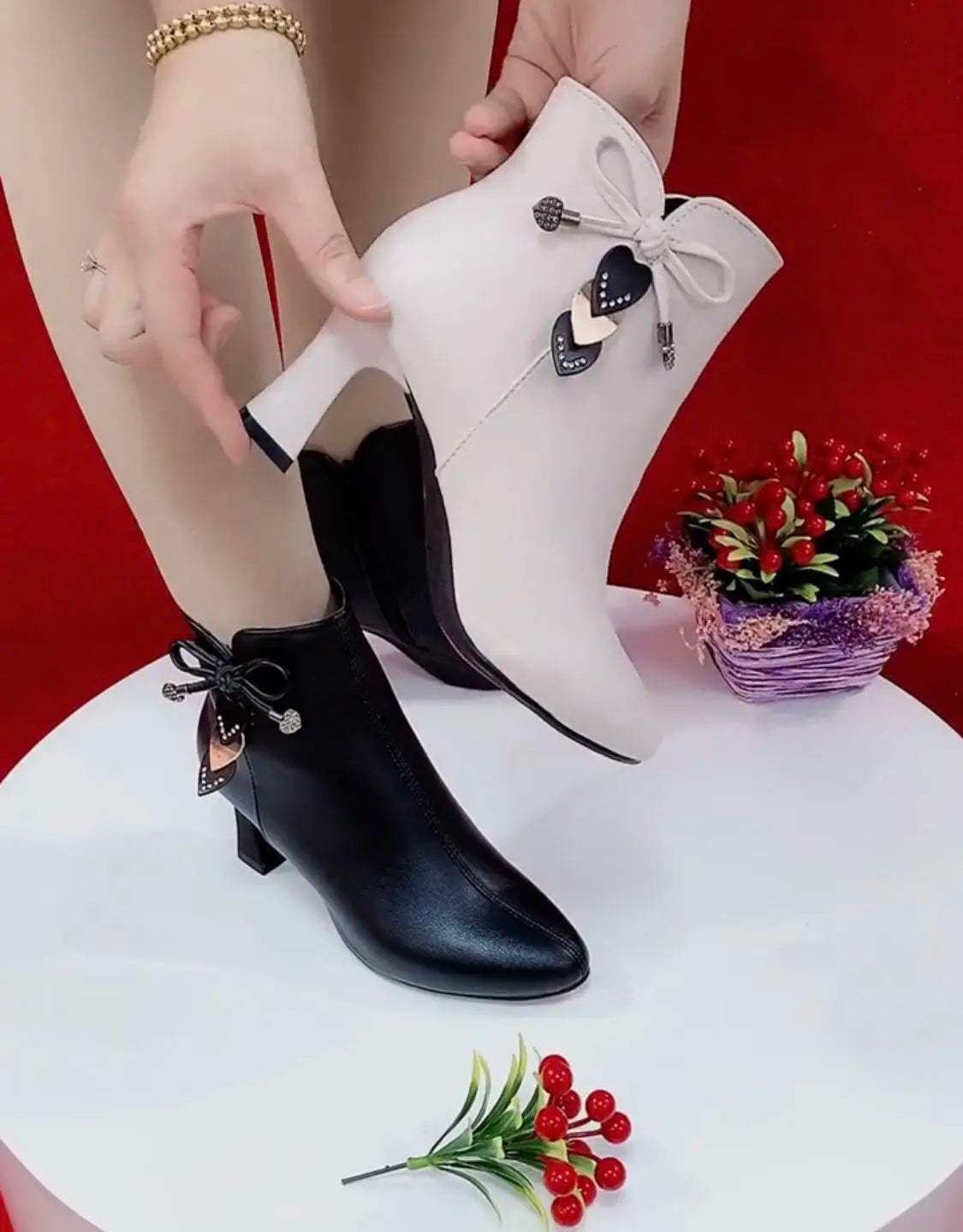 Noverlla™ Chic High Heel Boots – Stylish Women's Ankle Boots