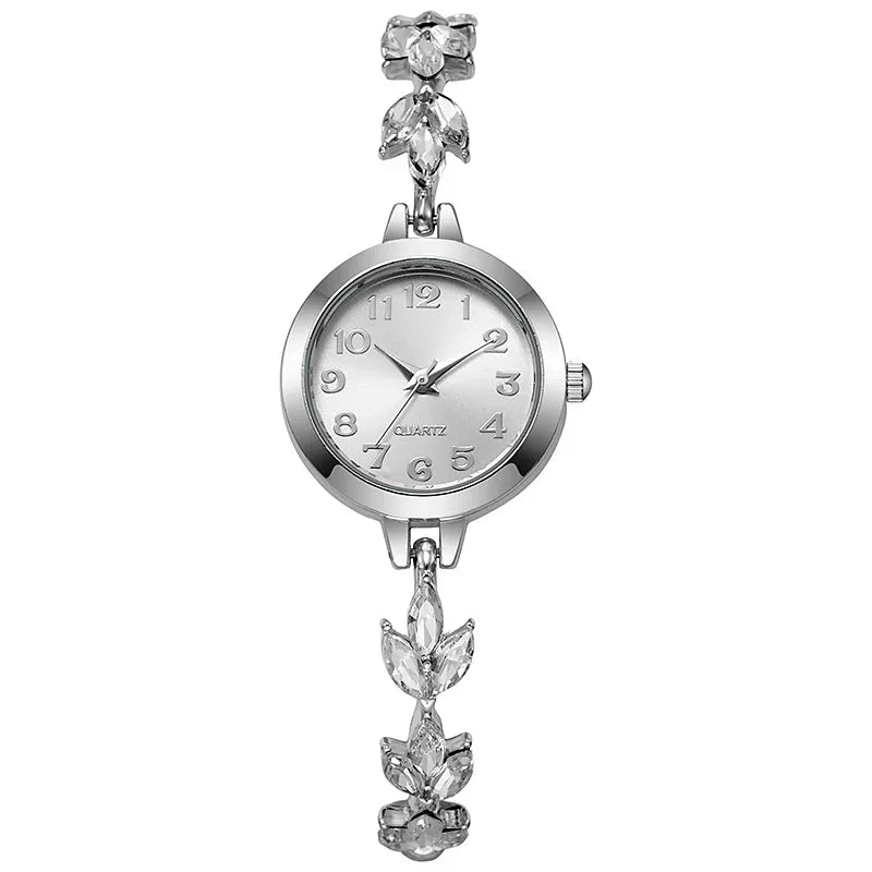 Elegant Women’s Quartz Watch – Luxury Rhinestone Bracelet Watch Gift