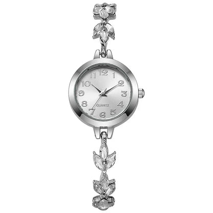 Elegant Women’s Quartz Watch – Luxury Rhinestone Bracelet Watch Gift