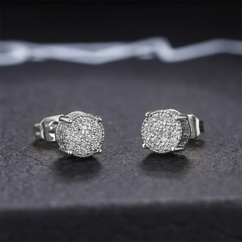 Noverlla™ Luxury Round CZ Stud Earrings | Sparkling Everyday Elegance