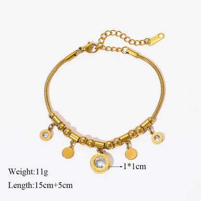 Luxury Heart Necklace & Bracelet Set for Women – Stainless Steel Gold Jewelry Gift