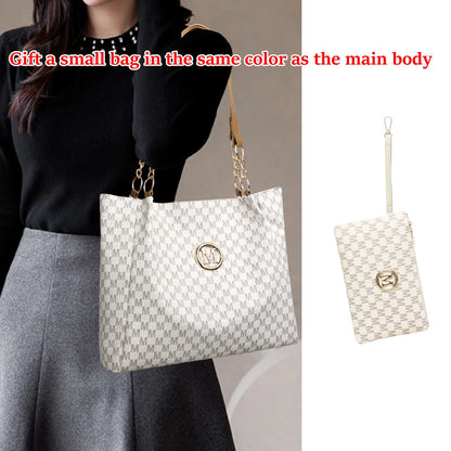 Vintage 2-Piece Women's Leather Tote Bag Set – Large Capacity Shoulder Handbag for Work, Travel & Everyday Style