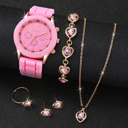Noverlla™ Elegant 6-Piece Watch & Jewelry Set – The Perfect Gift for Her ✨
