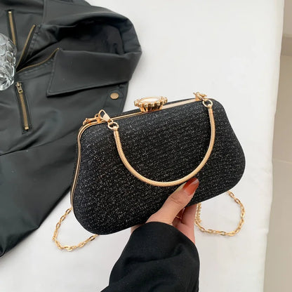 Luxury Glitter Clutch Bag for Women – Evening Party & Wedding Handbag with Chain