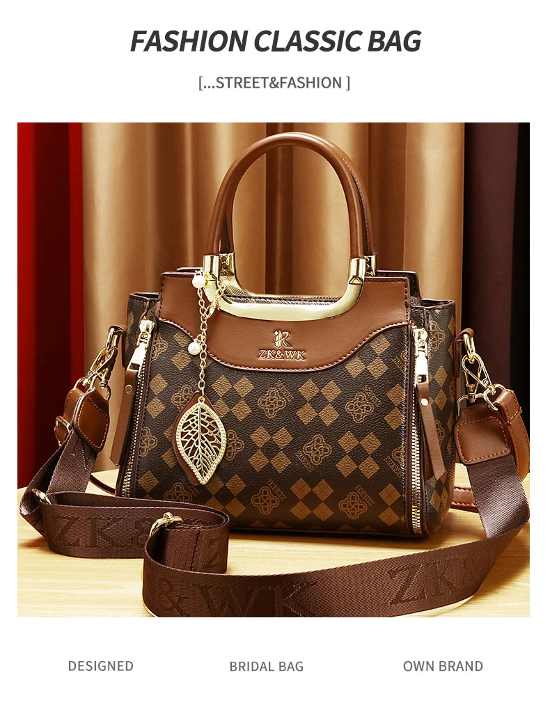 Noverlla™ Vintage PU Leather Crossbody Bag – Elegant Retro Shoulder Handbag for Women