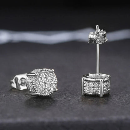 Noverlla™ Luxury Round CZ Stud Earrings | Sparkling Everyday Elegance