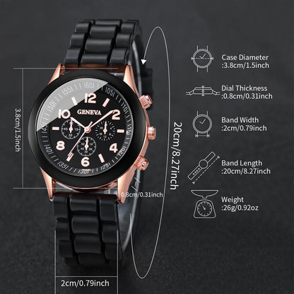 Noverlla™ Elegant 6-Piece Watch & Jewelry Set – The Perfect Gift for Her ✨
