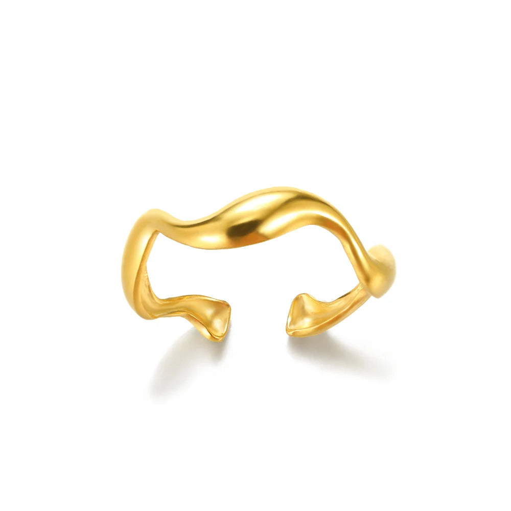 Noverlla™ Luxury Gold Stainless Steel Ring | Timeless Elegance for Women