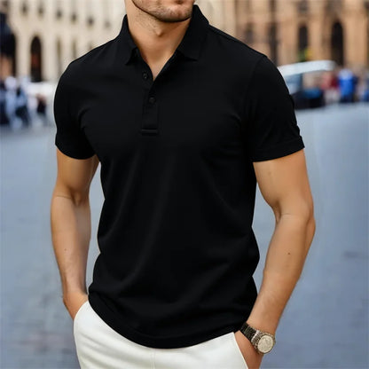 Noverlla™ Modern Casual Polo Shirt – Lightweight Breathable Summer Top for Men
