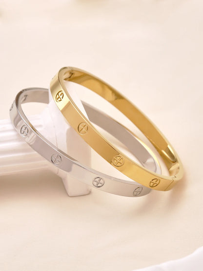Luxury 18K Gold Plated Bracelet for Women – Stainless Steel Jewelry Gift