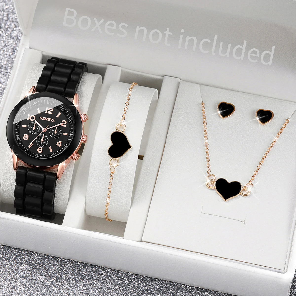 Noverlla™ Elegant 6-Piece Watch & Jewelry Set – The Perfect Gift for Her ✨
