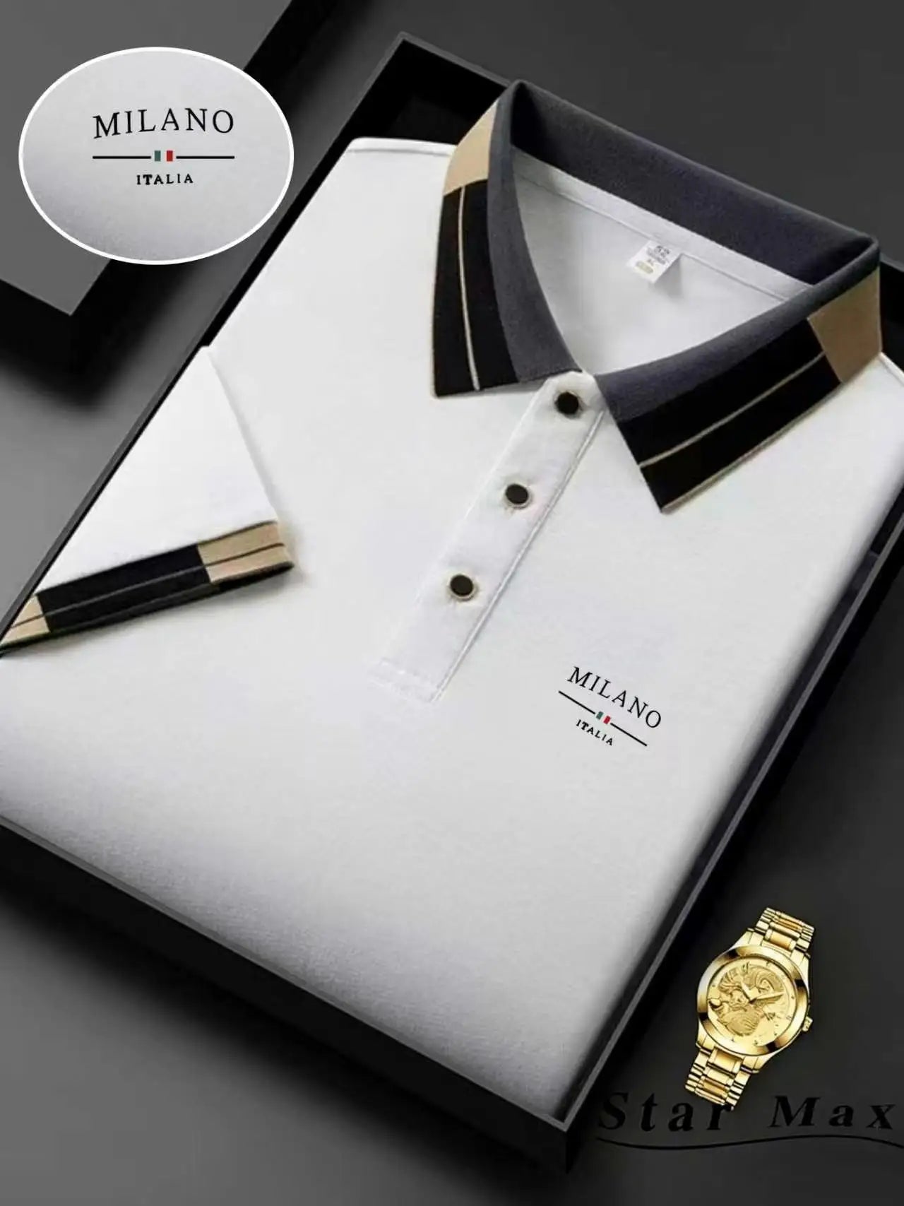 Men’s Luxury Horse Embroidery Polo Shirt – Milan Style Summer Casual Business T-Shirt