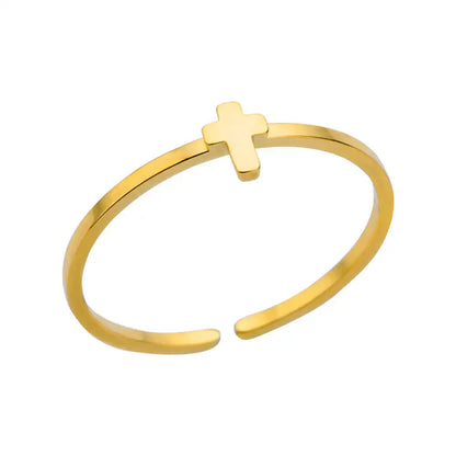 Noverlla™ Luxury Gold Stainless Steel Ring | Timeless Elegance for Women