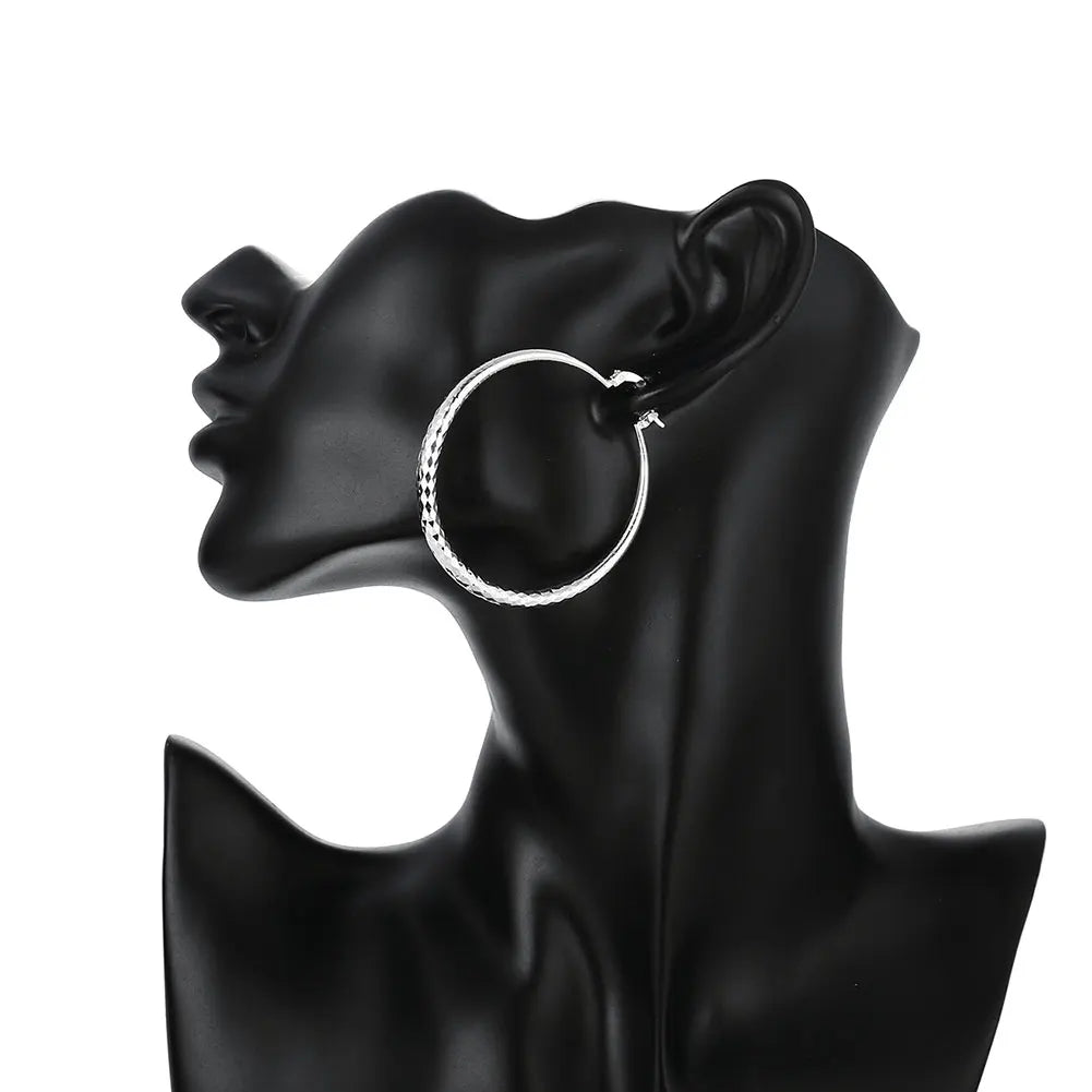 Noverlla™ Luxury 925 Sterling Silver Hoop Earrings | Timeless Everyday Elegance