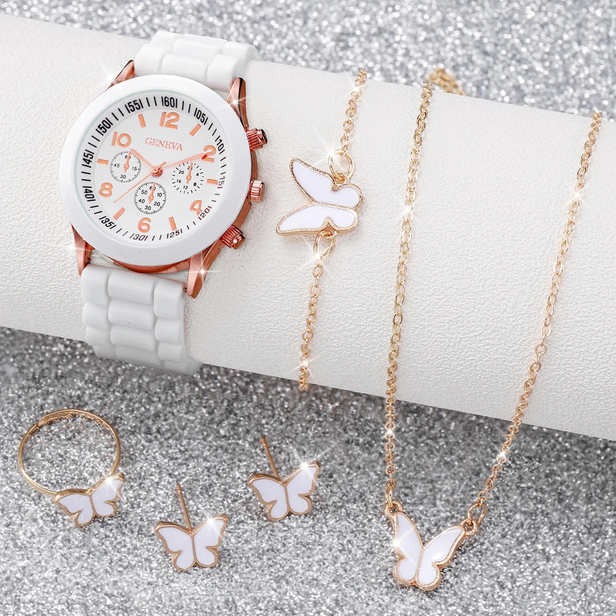 Noverlla™ Elegant 6-Piece Watch & Jewelry Set – The Perfect Gift for Her ✨