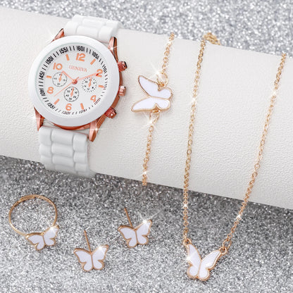 Noverlla™ Elegant 6-Piece Watch & Jewelry Set – The Perfect Gift for Her ✨